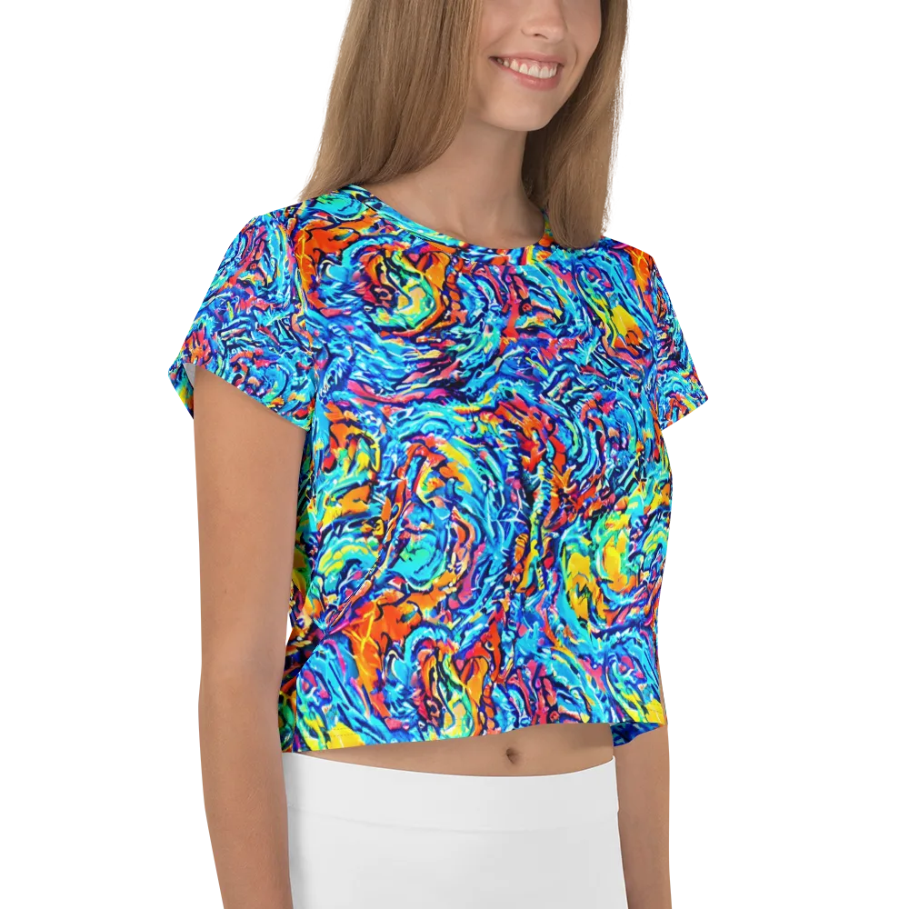Painted Voltage on Crop Tee — Right