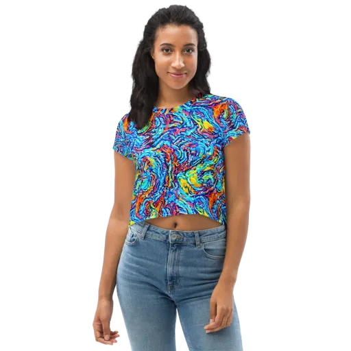 Painted Voltage on a Crop Tee