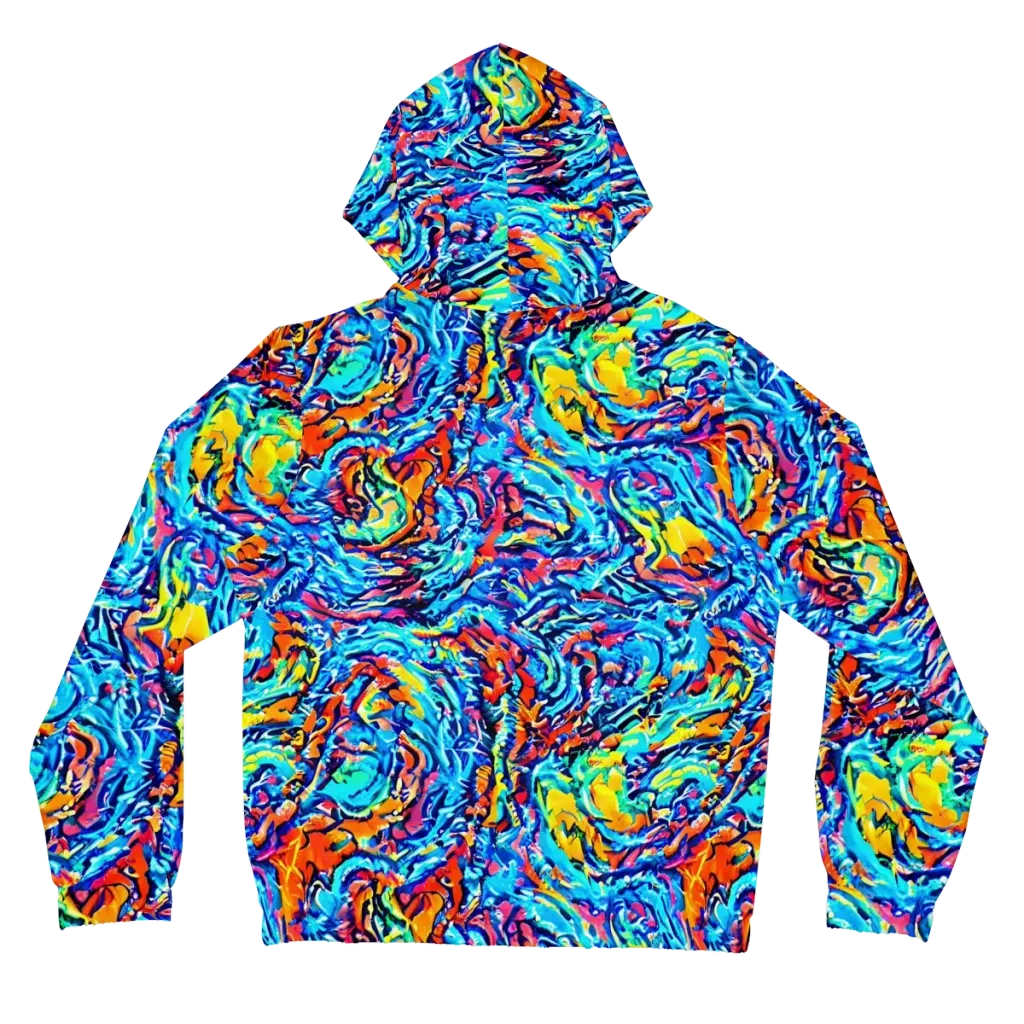 Painted Voltage on Women's Full-Zip Hoodie — Back