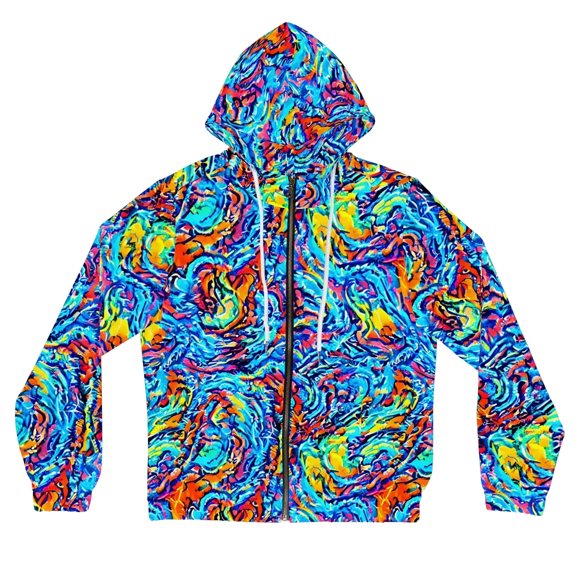 Painted Voltage on Women's Full-Zip Hoodie — Front
