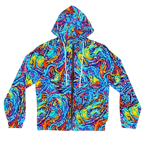 Painted Voltage on a Women's Full-Zip Hoodie