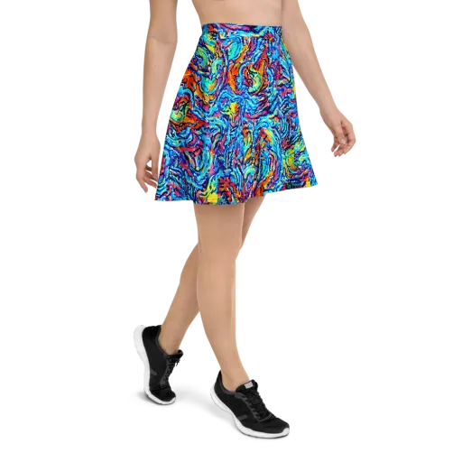 Painted Voltage on a Skater Skirt
