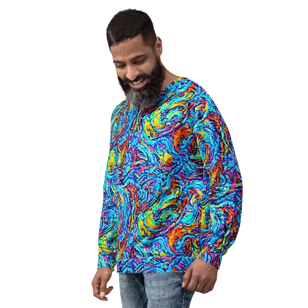 Painted Voltage on Sweatshirt — Left Front