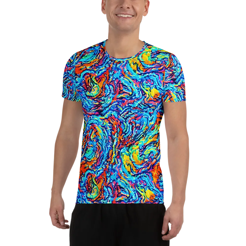 Painted Voltage on Men's Athletic T-Shirt — Front