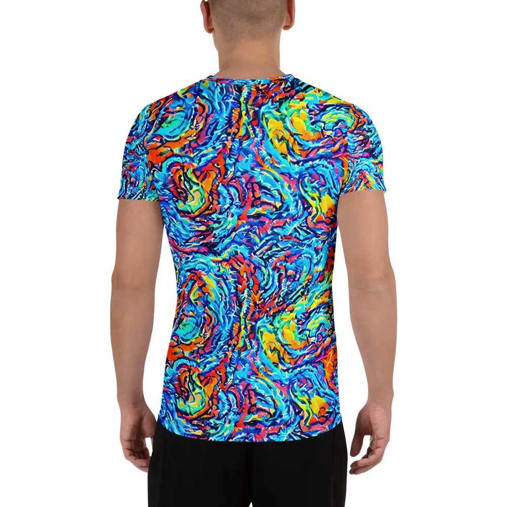 Painted Voltage on Men's Athletic T-Shirt — Back