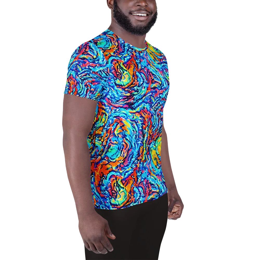 Painted Voltage on Men's Athletic T-Shirt — Right