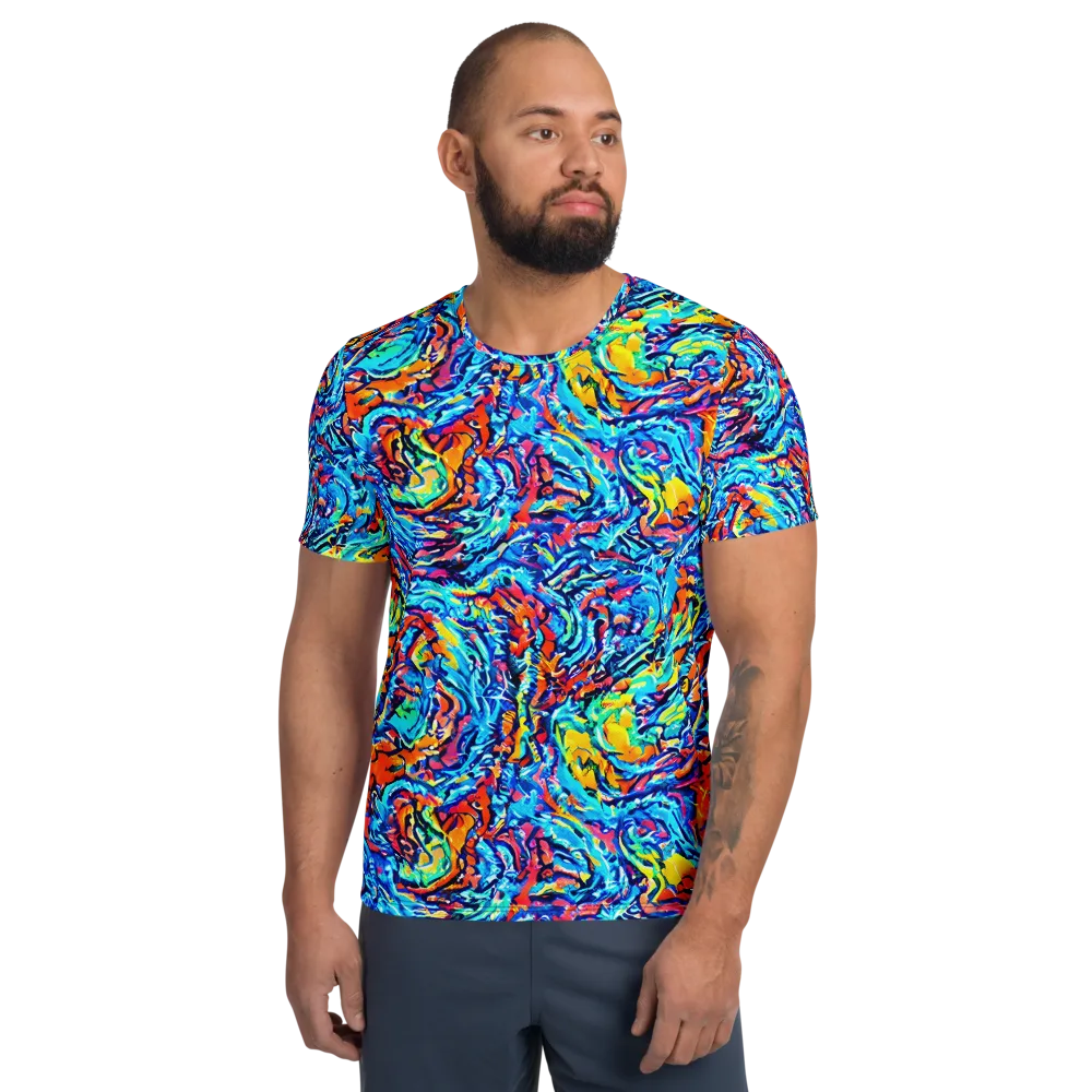 Painted Voltage on Men's Athletic T-Shirt — Front