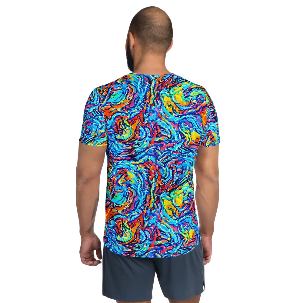 Painted Voltage on Men's Athletic T-Shirt — Back