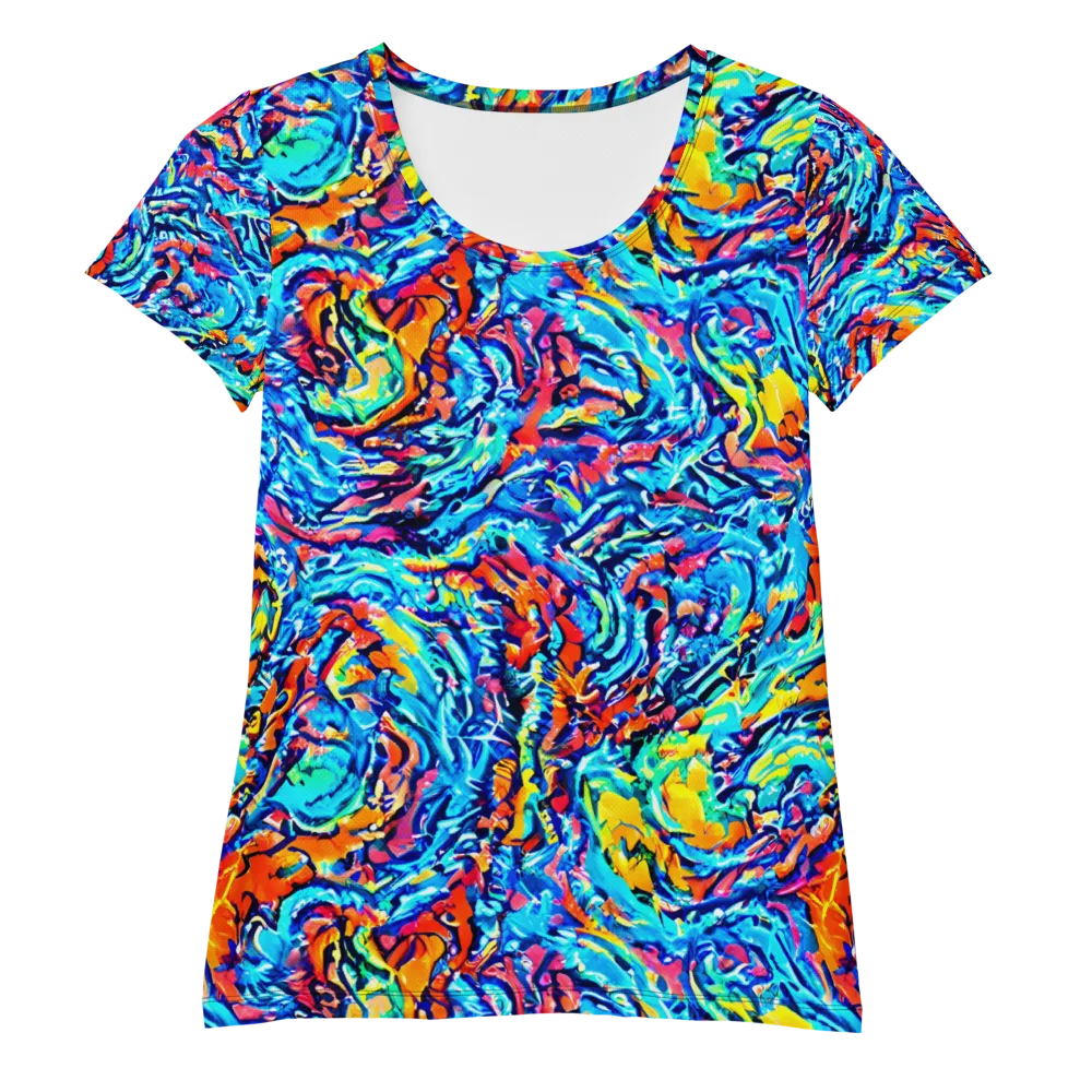 Painted Voltage on Women's Athletic T-Shirt — Front