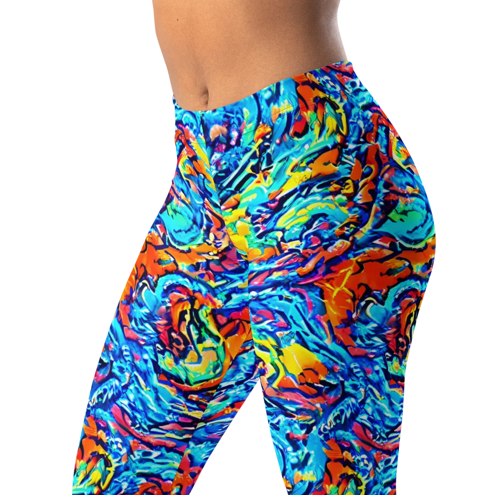 Painted Voltage on Leggings — Left Front