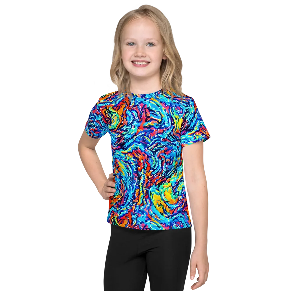 Painted Voltage on Kids Crew Neck T-Shirt — Front