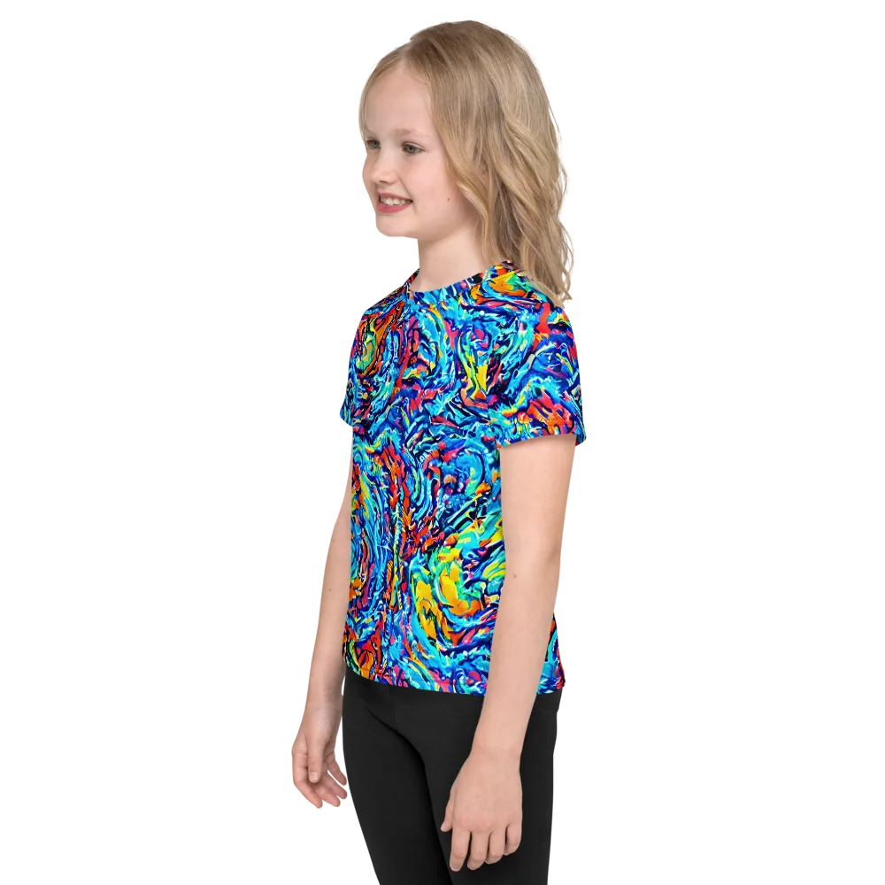 Painted Voltage on Kids Crew Neck T-Shirt — Left