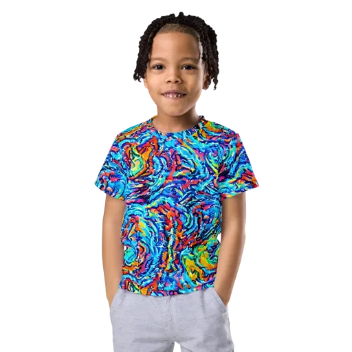 Painted Voltage on a Kids Crew Neck T-Shirt
