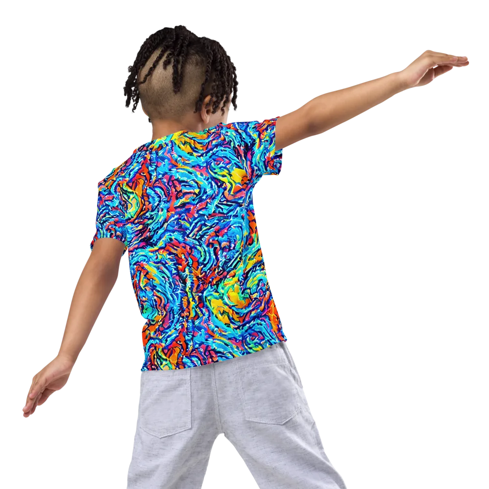 Painted Voltage on Kids Crew Neck T-Shirt — Back