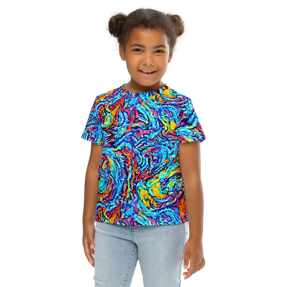 Painted Voltage on Kids Crew Neck T-Shirt — Front