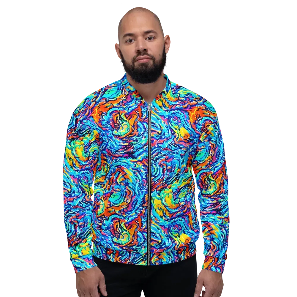 Painted Voltage on Bomber Jacket — Front