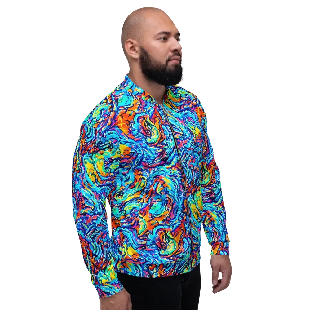 Painted Voltage on Bomber Jacket — Right