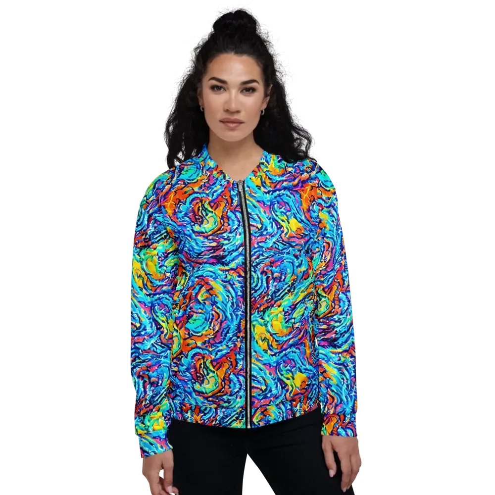Painted Voltage on Bomber Jacket — Front