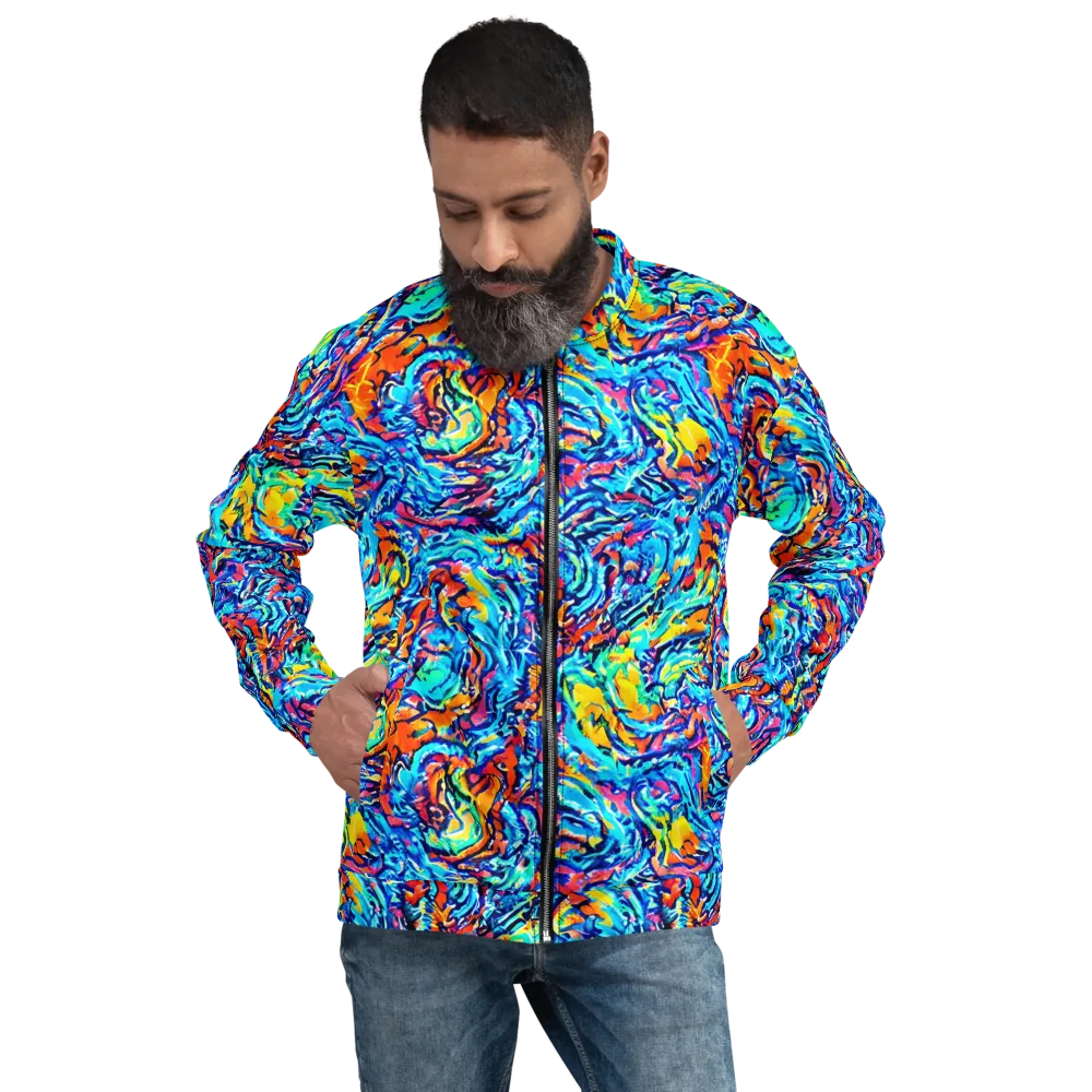 Painted Voltage on Bomber Jacket — Front