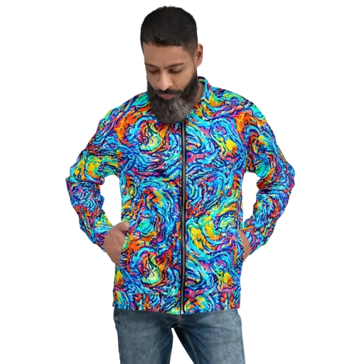 Painted Voltage on a Bomber Jacket