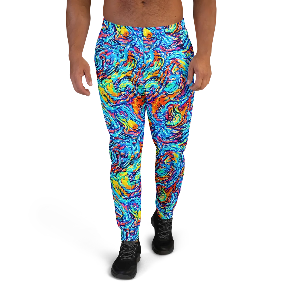 Painted Voltage on Men's Joggers — Front