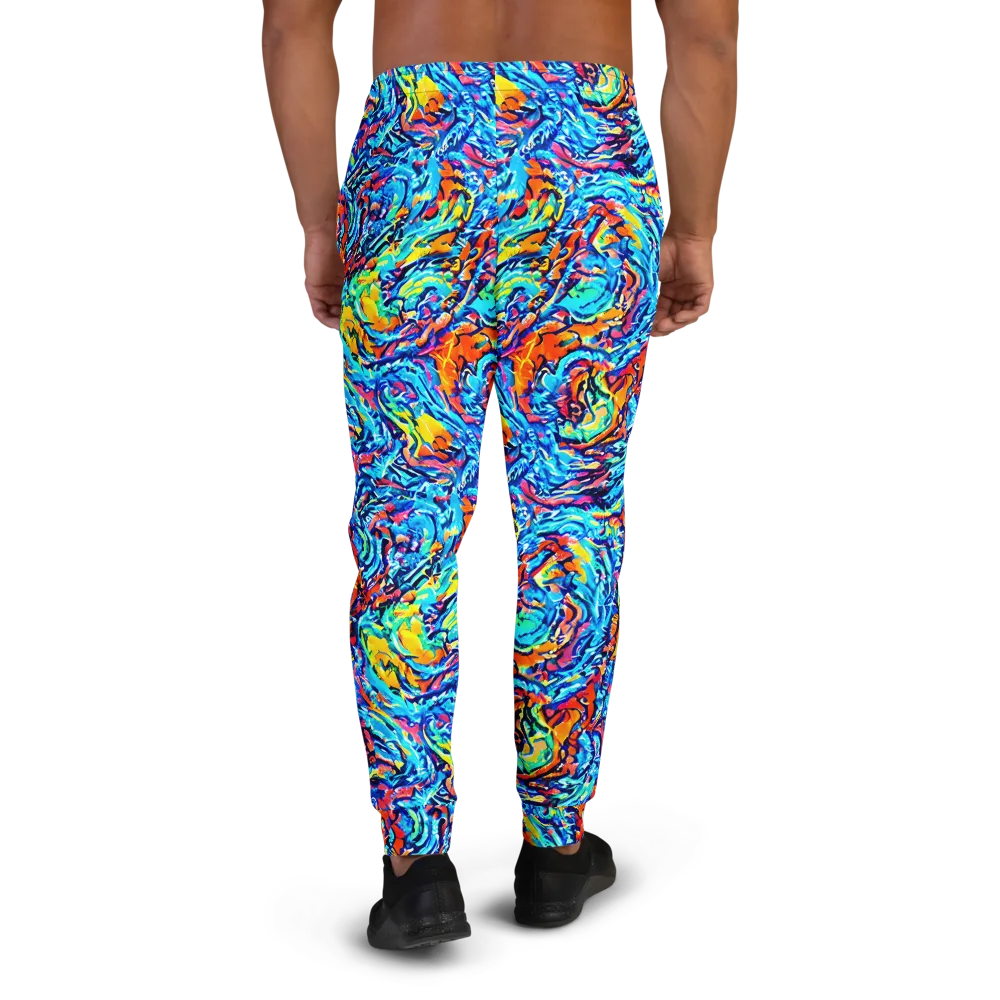 Painted Voltage on Men's Joggers — Back