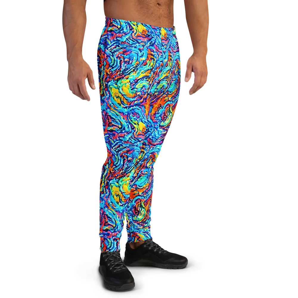Painted Voltage on Men's Joggers — Right