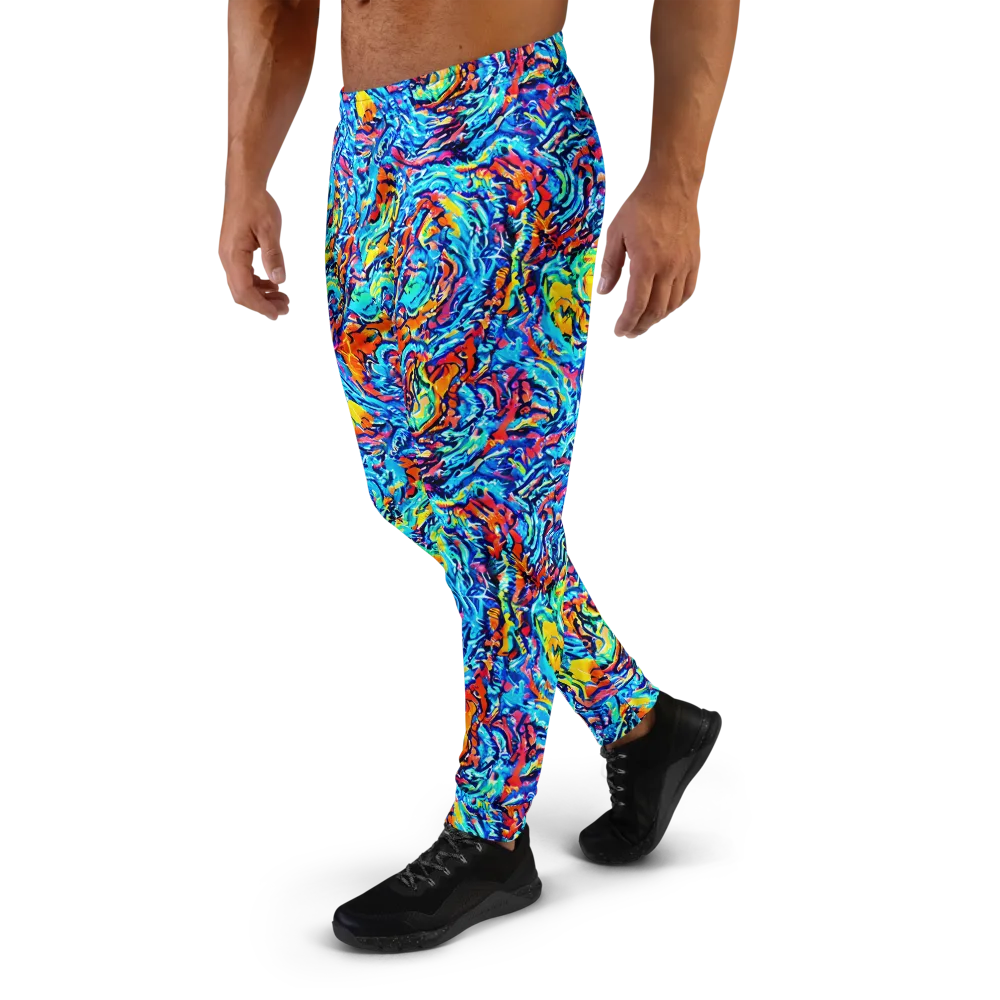 Painted Voltage on Men's Joggers — Left