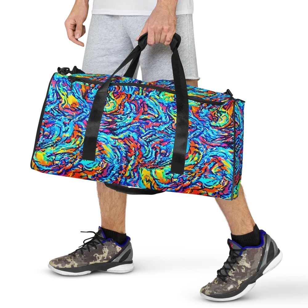 Painted Voltage on Duffle Bag — Front