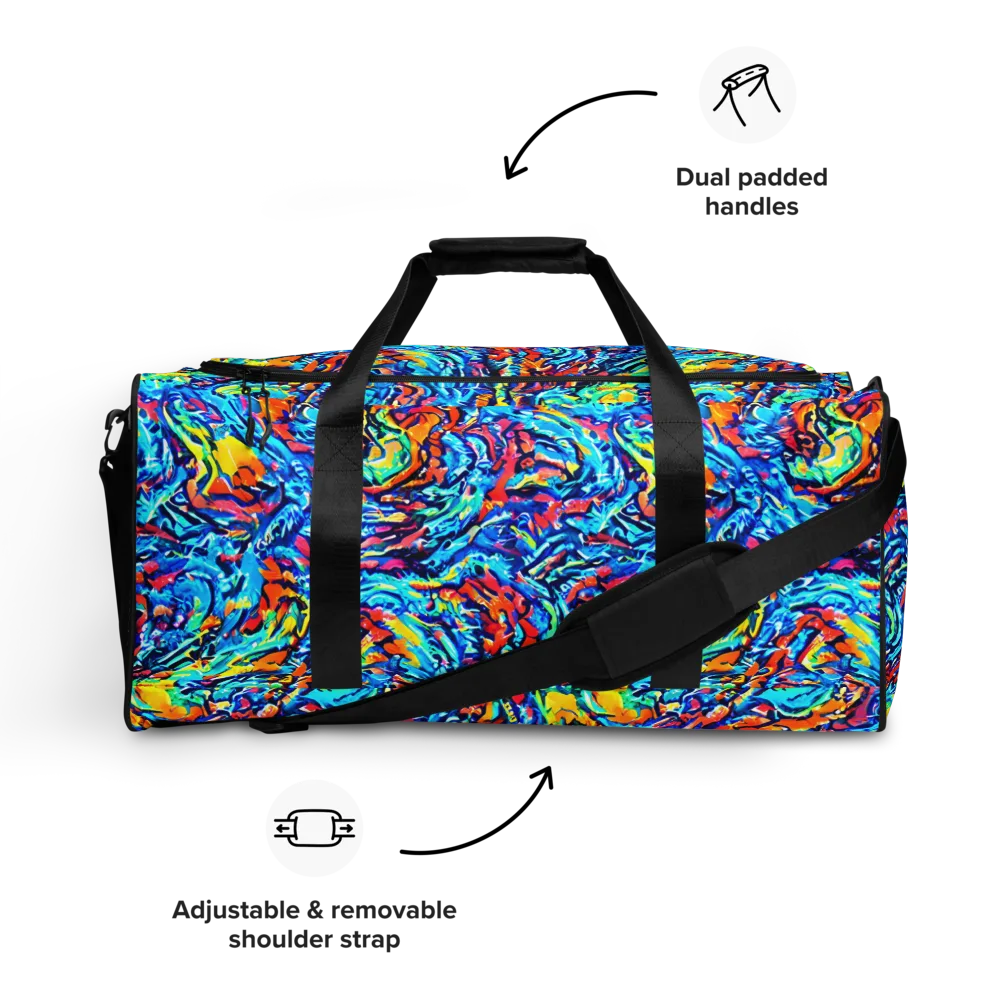 Painted Voltage on Duffle Bag — Front