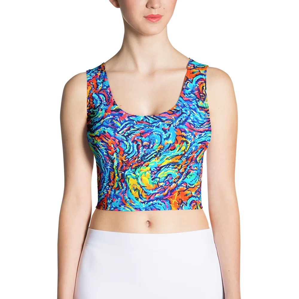 Painted Voltage on Crop Top — Front