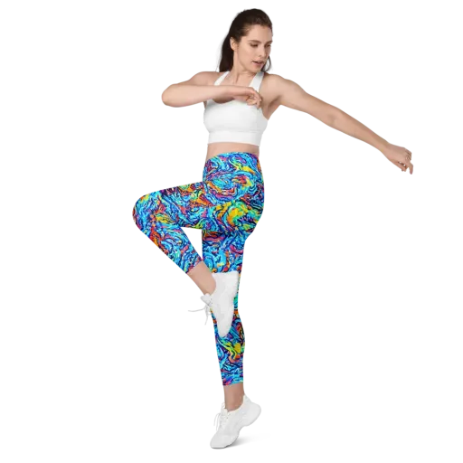 Painted Voltage on a Leggings with Pockets