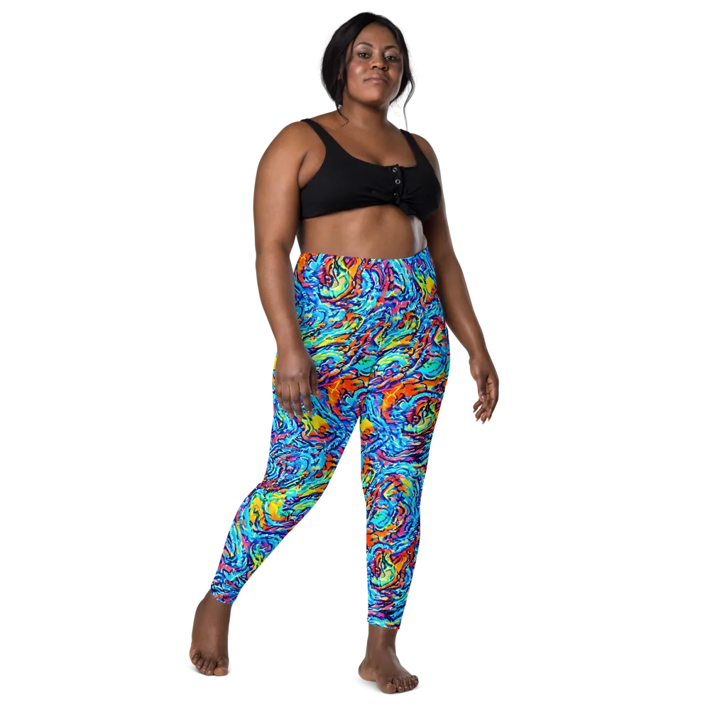 Painted Voltage on Leggings with Pockets — Front