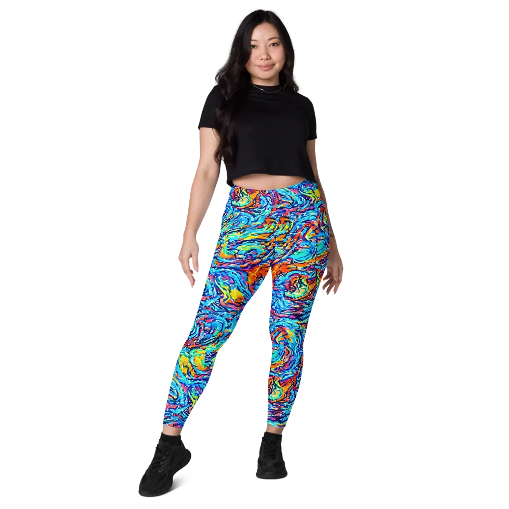 Painted Voltage on Leggings with Pockets — Front