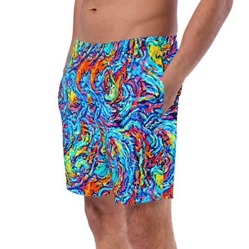Painted Voltage on a Swim Trunks