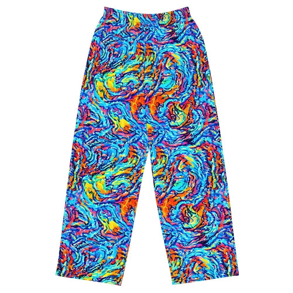 Painted Voltage on Wide-Leg Pants — Front