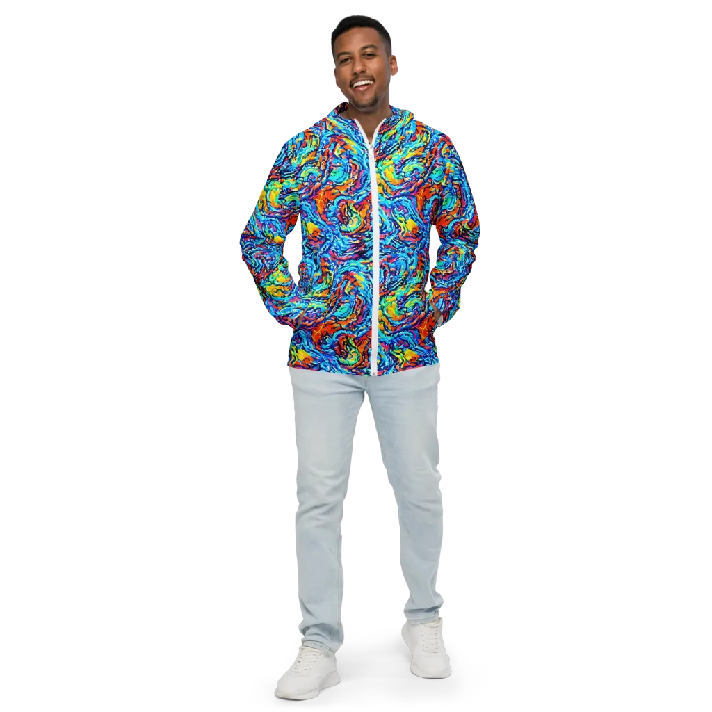 Painted Voltage on Men's Windbreaker — Front