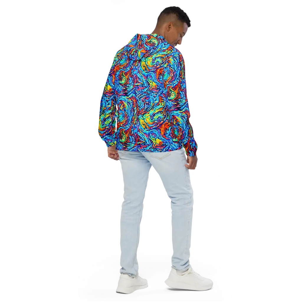 Painted Voltage on Men's Windbreaker — Back