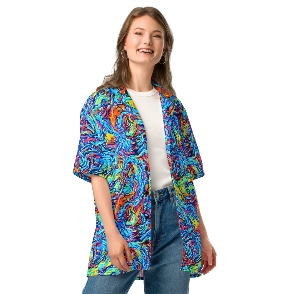 Painted Voltage on Button Shirt — Front