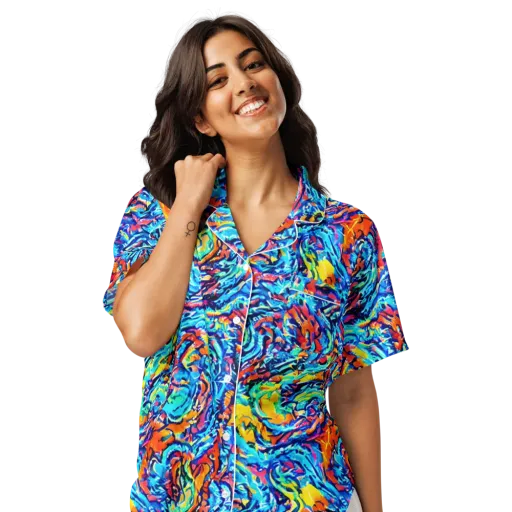 Painted Voltage on a Women's Short Sleeve Pajama Top