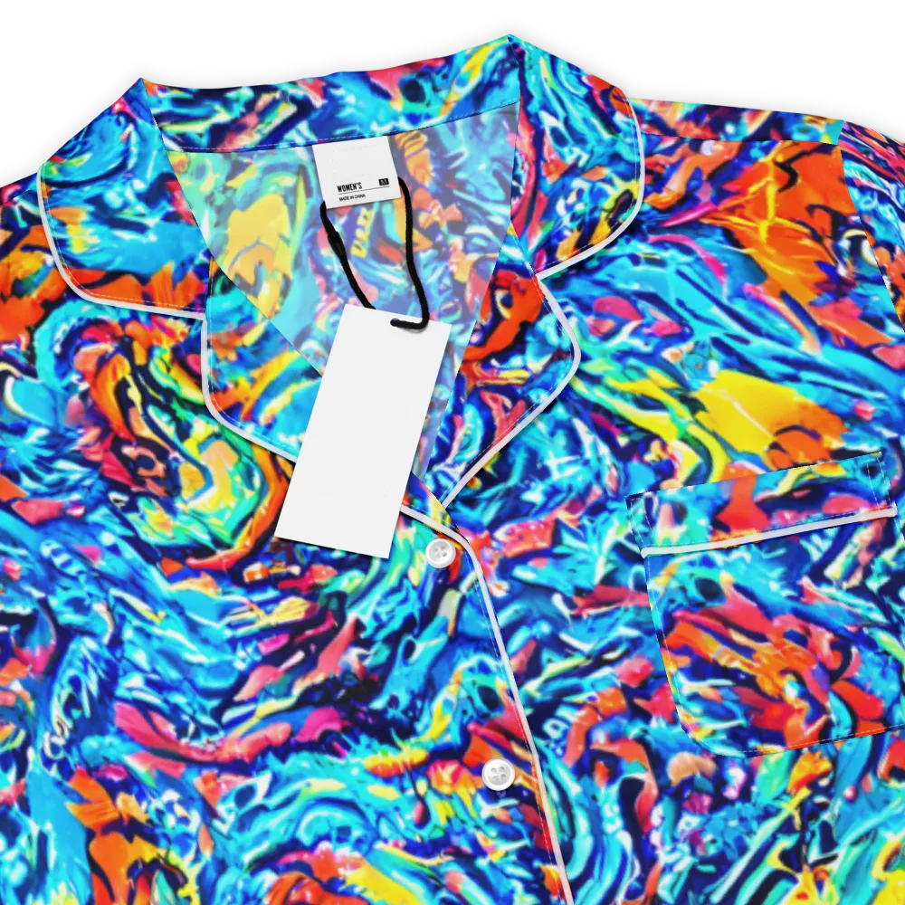 Painted Voltage on Women's Short Sleeve Pajama Top — Product details