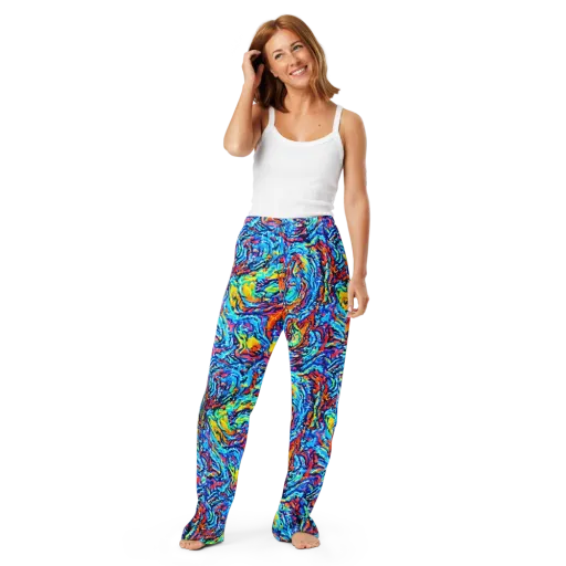 Painted Voltage on a Women's Pajama Pants