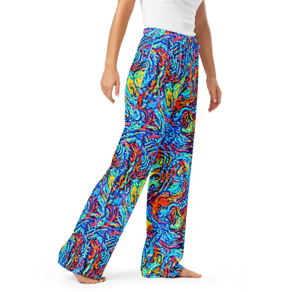 Painted Voltage on Women's Pajama Pants — Right Front