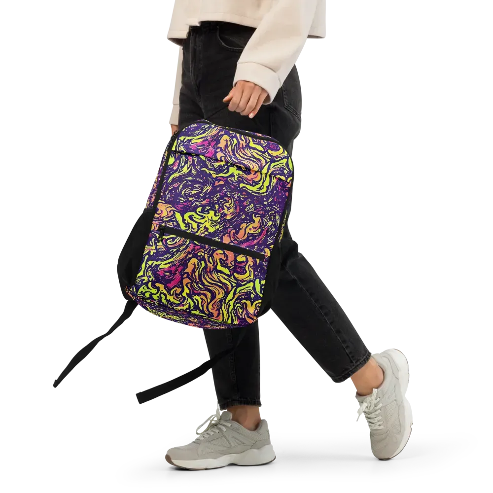 Kaleidoscope Riot on Utility Backpack — Front