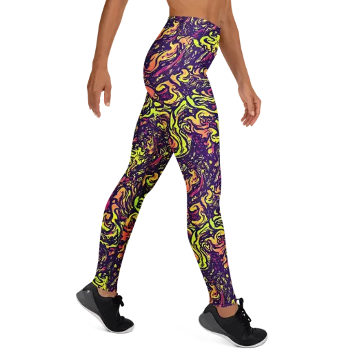 Kaleidoscope Riot on a Yoga Leggings