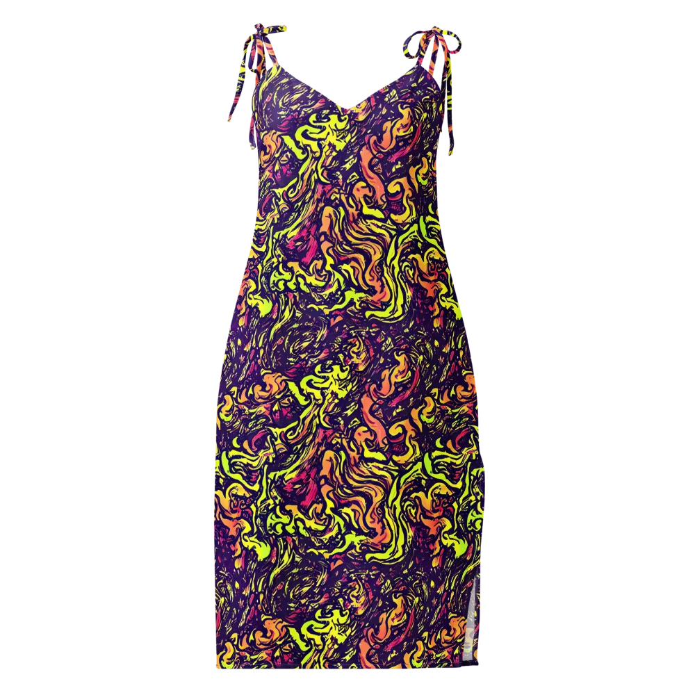 Kaleidoscope Riot on Slip Dress — Front