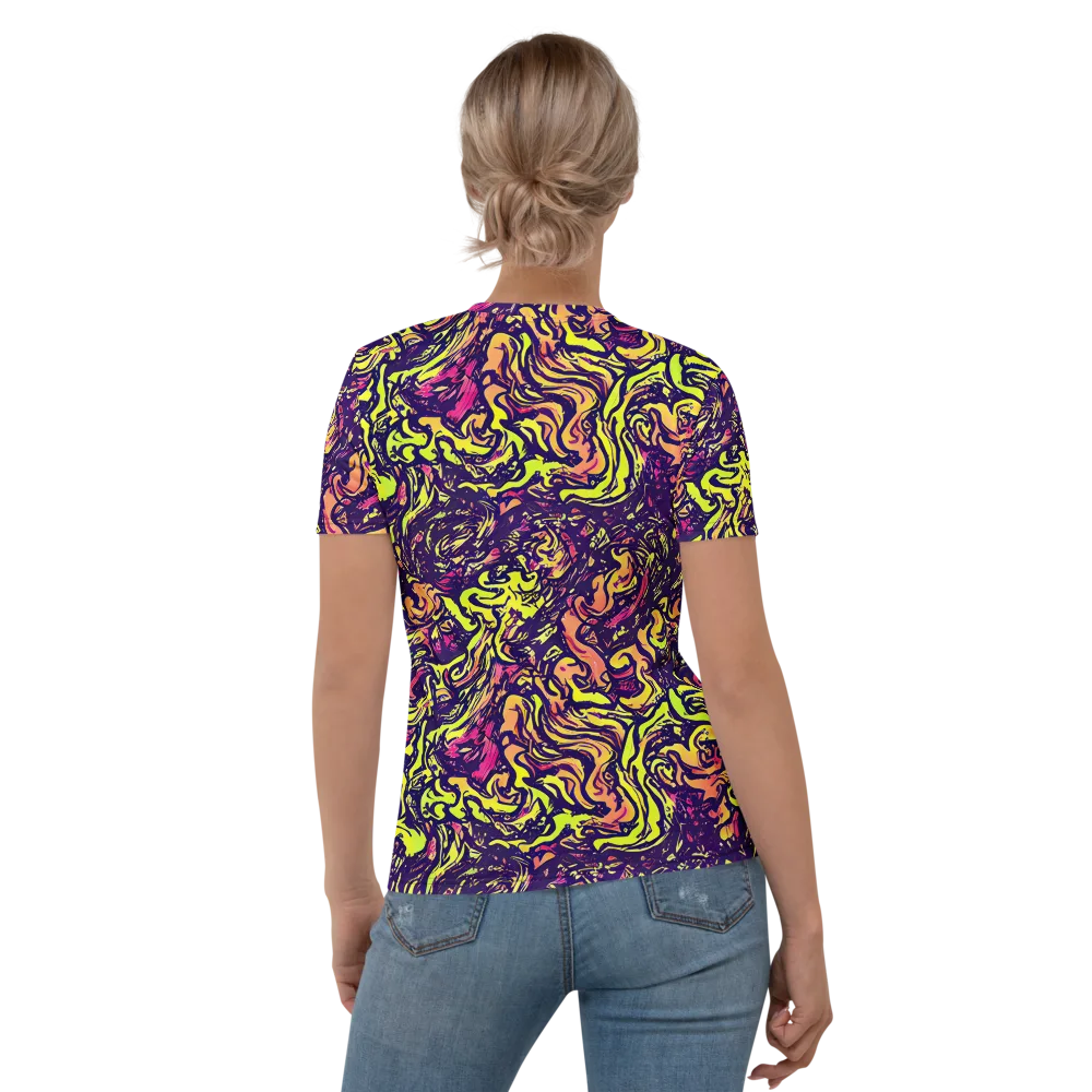 Kaleidoscope Riot on Women's Crew Neck T-Shirt — Back