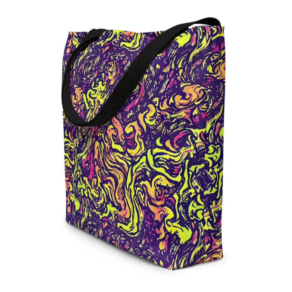 Kaleidoscope Riot on Large Tote Bag W/ Pocket — Front