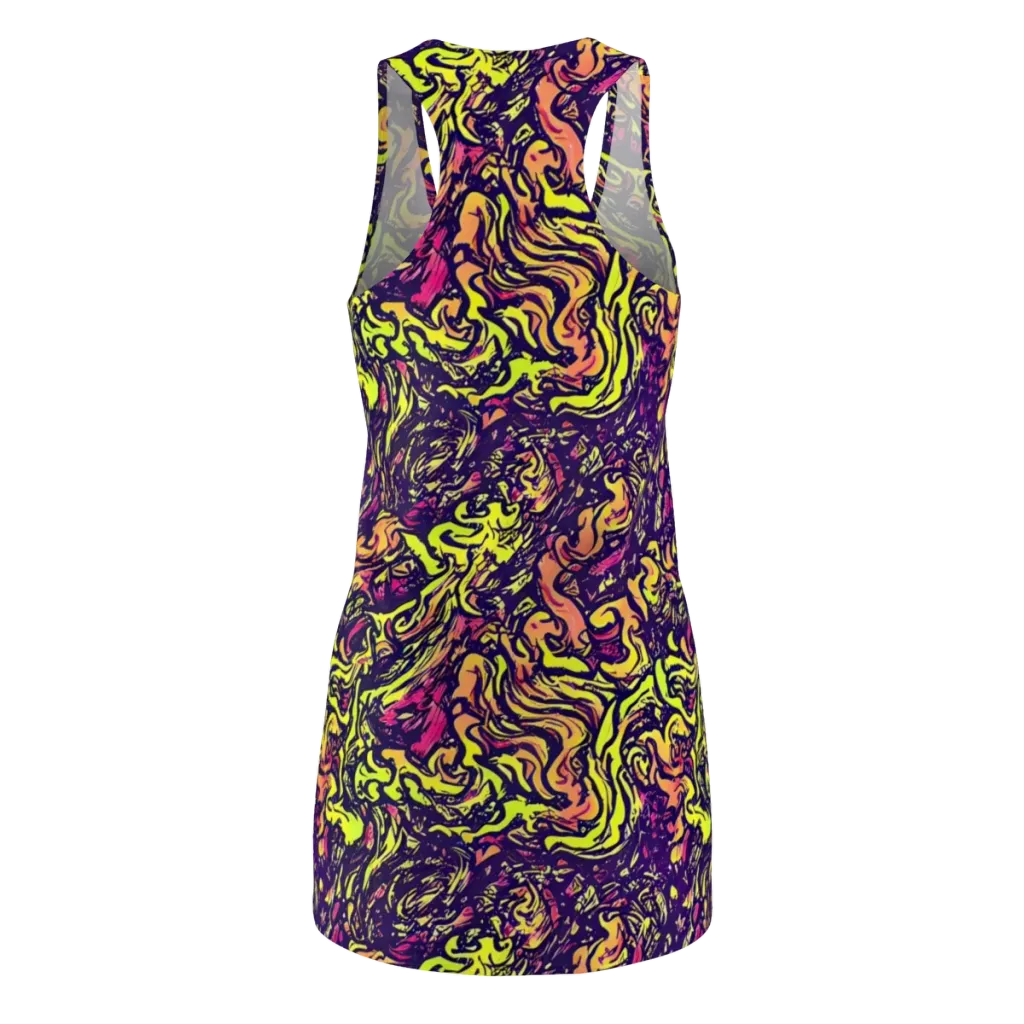 Kaleidoscope Riot on Racerback Dress — Back