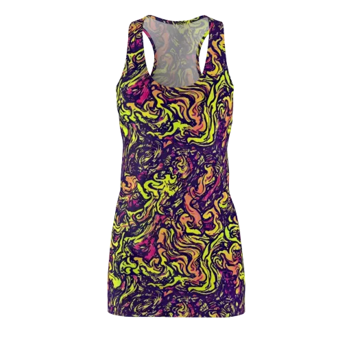 Kaleidoscope Riot on a Racerback Dress